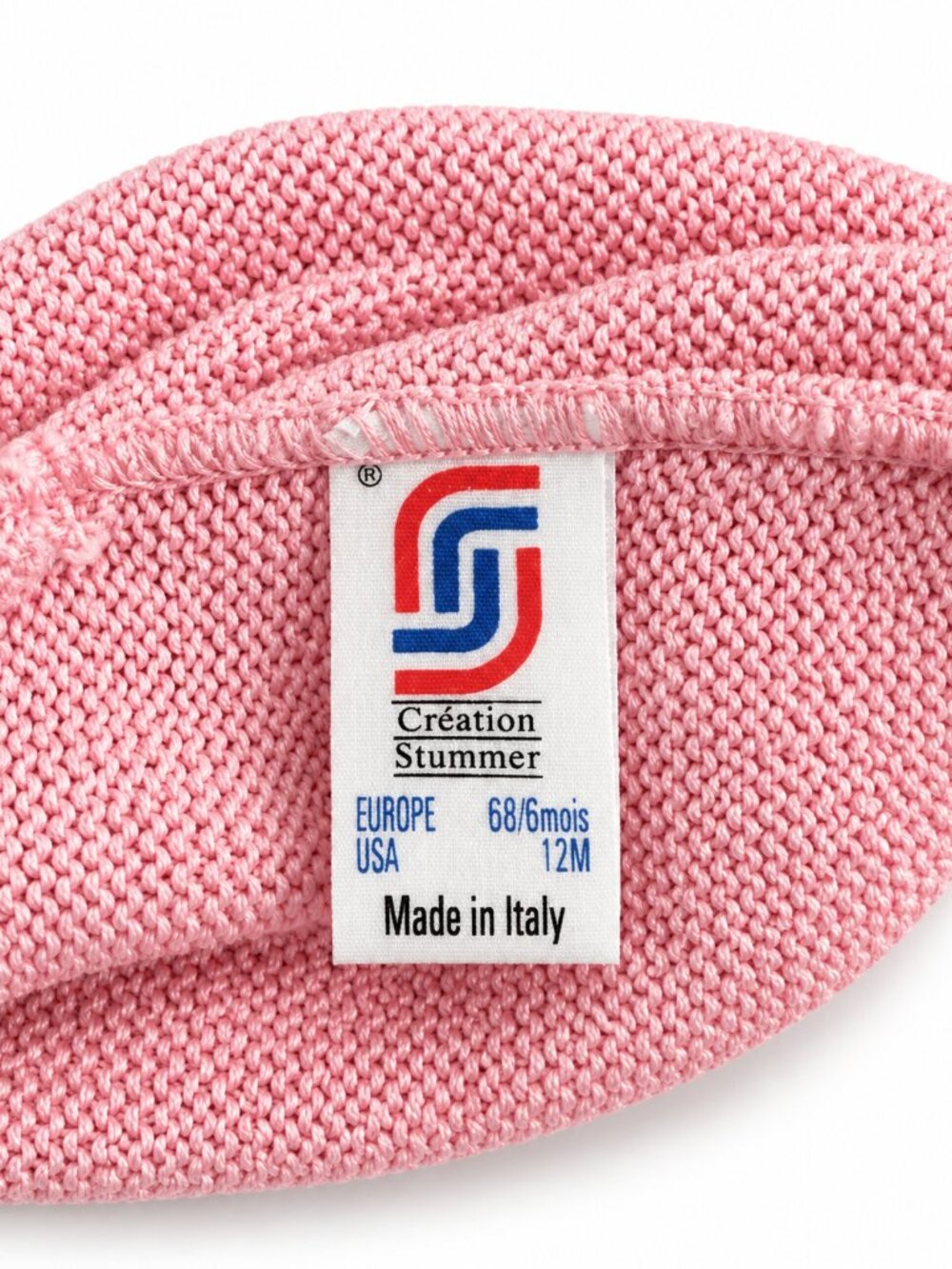 Creation Stummer Baby Girl Pink Cotton Knit Beanie 12M Made in Italy NWT - Picture 6 of 7